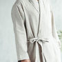 Navy Linen Robe For Men, thumbnail 11 of 12