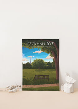 Peckham Rye London Travel Poster Art Print, 2 of 8