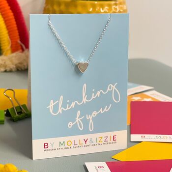 Personalised Heart Necklace Thinking Of You, 2 of 12