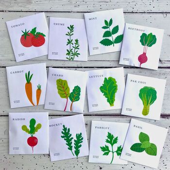 Mens Gardening Gloves And Grow Your Own Veg Seed Gift, 5 of 8