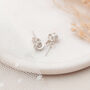 Sterling Silver Tie The Knot Bridal Party Earrings, thumbnail 2 of 3