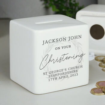 Personalised Christening Money Box, 4 of 6