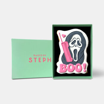 Ghostface Phonecall Halloween Letterbox Iced Cookie, 4 of 11