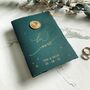 Dark Green Moon And Stars Vow Books With Wax Seal, thumbnail 2 of 7