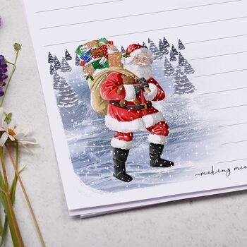 A5 Personalised Letter Writing Paper With Santa, 2 of 4