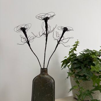 Three Handmade Wire Anemone Stems, 11 of 11