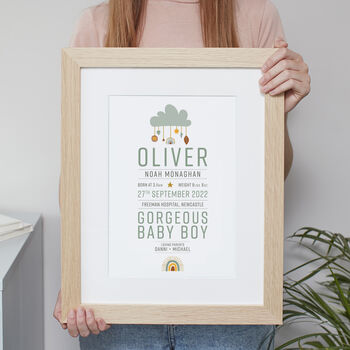 Personalised Birth Details Typographic Print, 4 of 7