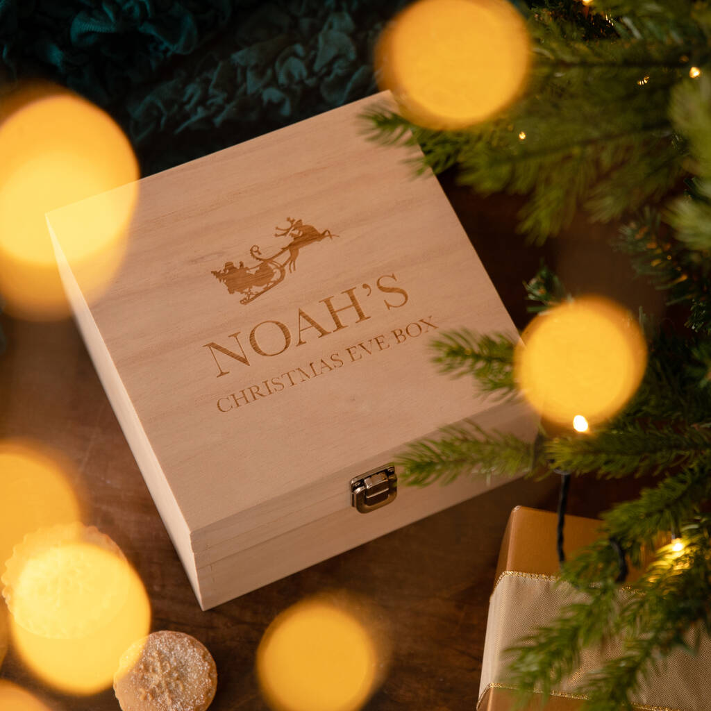 Personalised Wooden Christmas Eve Box By Twenty Seven | notonthehighstreet.com