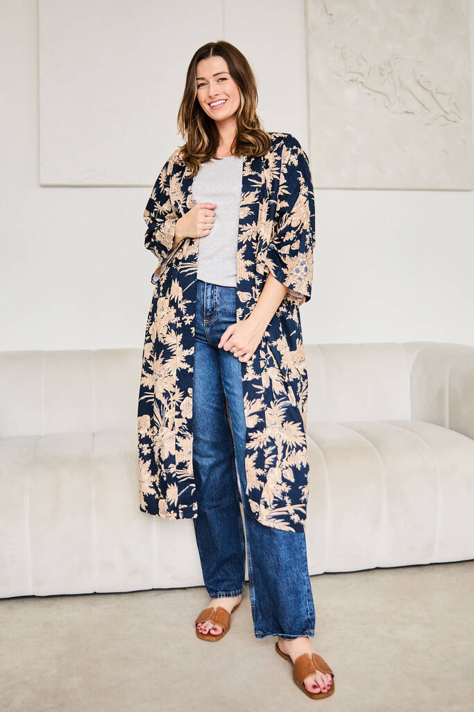 Serendipty Kimono Long Midnight Blossom