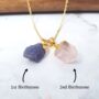 18k Gold Vermeil Plated Double Birthstone Necklace, thumbnail 1 of 9