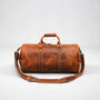 Leather Weekend Bag With Shoes Pocket, thumbnail 6 of 12