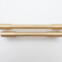 Solid Satin Brass Kitchen Pull Handles With Round Ends, thumbnail 2 of 6