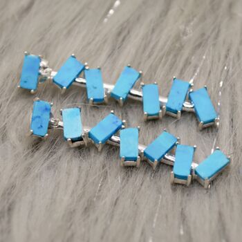 Turquoise Dangle Drop Earrings, 2 of 9