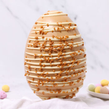 Golden Chocolate And Caramel Easter Egg, 3 of 5