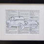 Personalised Jaguar E Type Embroidered Artwork, thumbnail 5 of 8