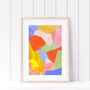 Rainbow Abstract Shell Collage Art Print, thumbnail 1 of 8