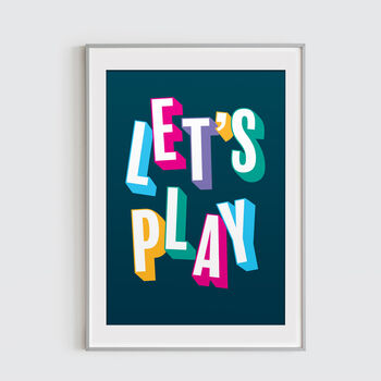 Let's Play! Typographic Print, 2 of 3