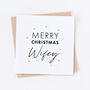 Merry Christmas Wife Card, thumbnail 1 of 2