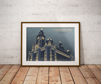Liver Building Liverpool Travel Poster Art Print, 6 of 8