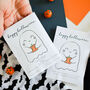 10 Cute Ghost Personalised Halloween Treat Envelopes, thumbnail 2 of 3