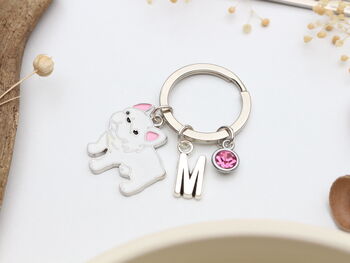 Personalised White French Bulldog Keyring, 5 of 9