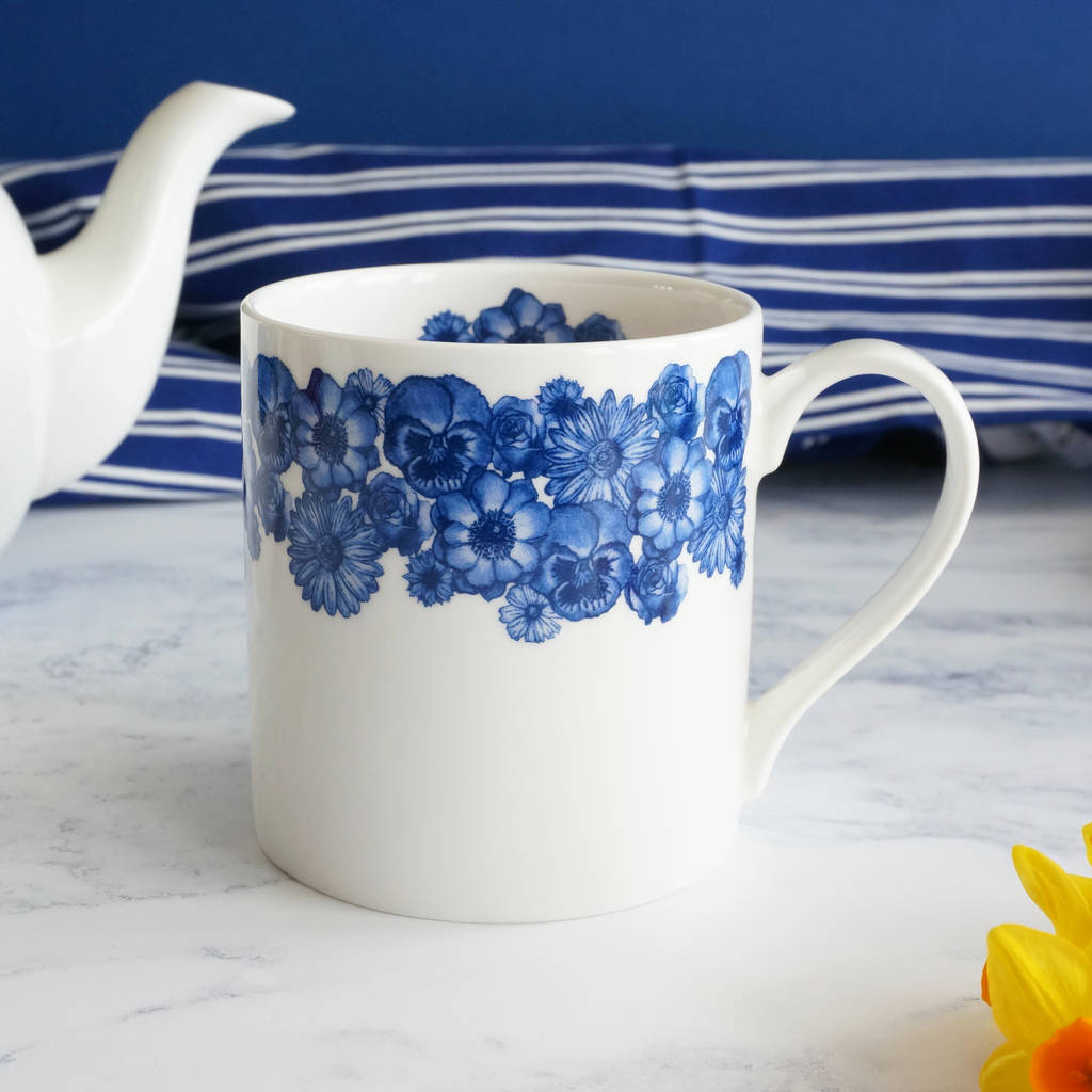 Floral Tea Drinkers Mug Set By Lucy Green Designs