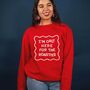 Only Here For The Roasties Christmas Sweatshirt, thumbnail 5 of 5