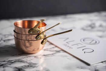 Set Of Three Handmade Copper Melting Pots – 150ml, 4 of 7