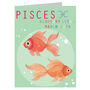Mini Pisces Zodiac Card, thumbnail 3 of 4