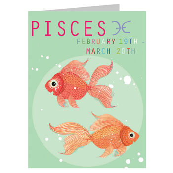 Mini Pisces Zodiac Card, 3 of 4
