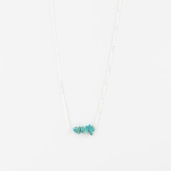 Asri Stacked Turquoise Stone And Whale Tail Necklaces, 6 of 7