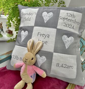 Personalised Natural Memory Cushion**, 6 of 6
