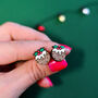 Christmas Pudding Stud Earrings, thumbnail 1 of 3