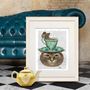 Cheshire Cat Book Print, Framed Or Unframed, thumbnail 1 of 8
