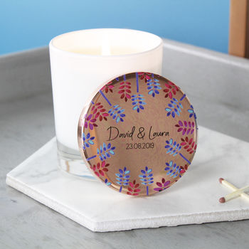 Couples Scented Candle With Floral Lid, 8 of 11