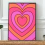 Colourful Heart Wall Art, thumbnail 1 of 4