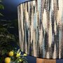 Marine Blue Abstract Drum Lampshade, thumbnail 7 of 12