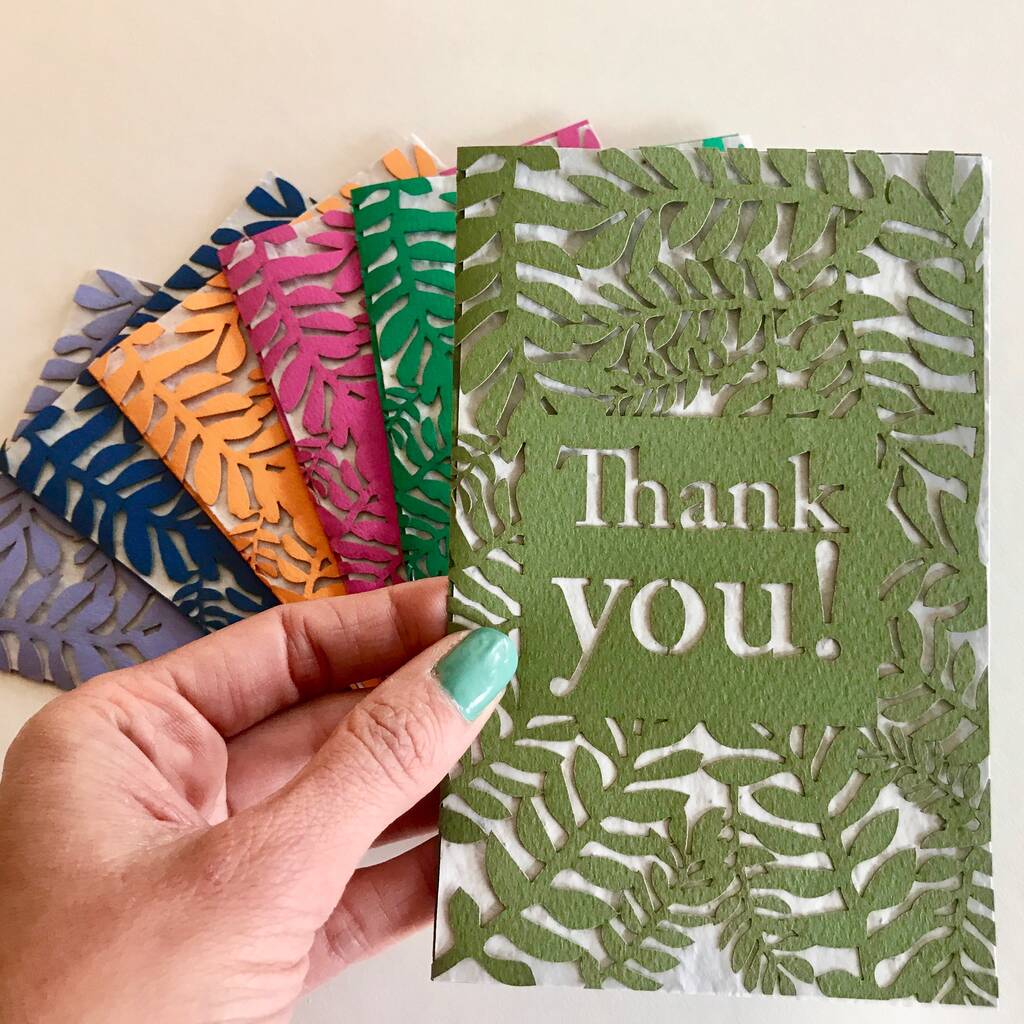 Thank You Papercut Plantable Seed Card, 1 of 5
