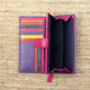 Purple And Multicolour Womans Leather Purse Wallet Rfid, thumbnail 12 of 12
