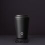 Personalised Premium Reusable Cup 8oz Charcoal, thumbnail 2 of 5