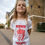 French Frights Girls' Slogan T Shirt, thumbnail 1 of 4