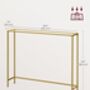 Console Table Tempered Glass Tabletop Modern Sofa Table, thumbnail 11 of 12