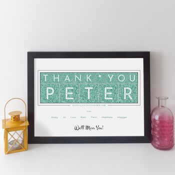 Personalised Retirement Print With Names, 9 of 12