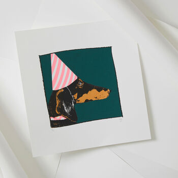 Party Dachshund Screen Print, 4 of 9