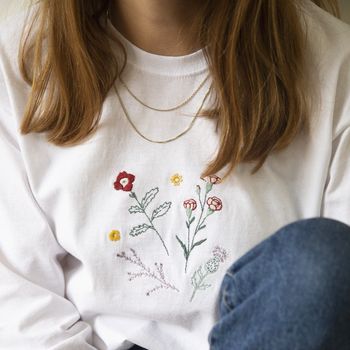 In Bloom Embroidery Kit By Wool and the Gang | notonthehighstreet.com