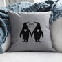 Personalised Penguins In Love Cushion, thumbnail 1 of 4