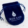 Sky Blue Enamel Heart Necklace In Sterling Silver, thumbnail 7 of 9