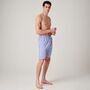 Men's 'Schoolhouse Blue' Crisp Cotton Pyjama Shorts, thumbnail 2 of 3