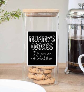 Personalised Glass Cookie Jar, 2 of 3