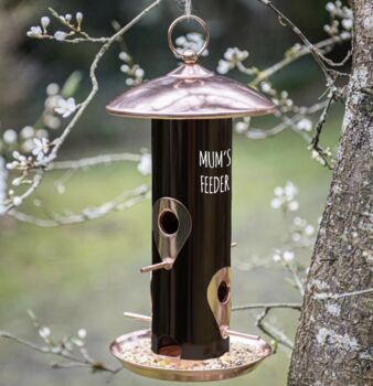 Personalised Black And Copper Bird Feeder, 2 of 4